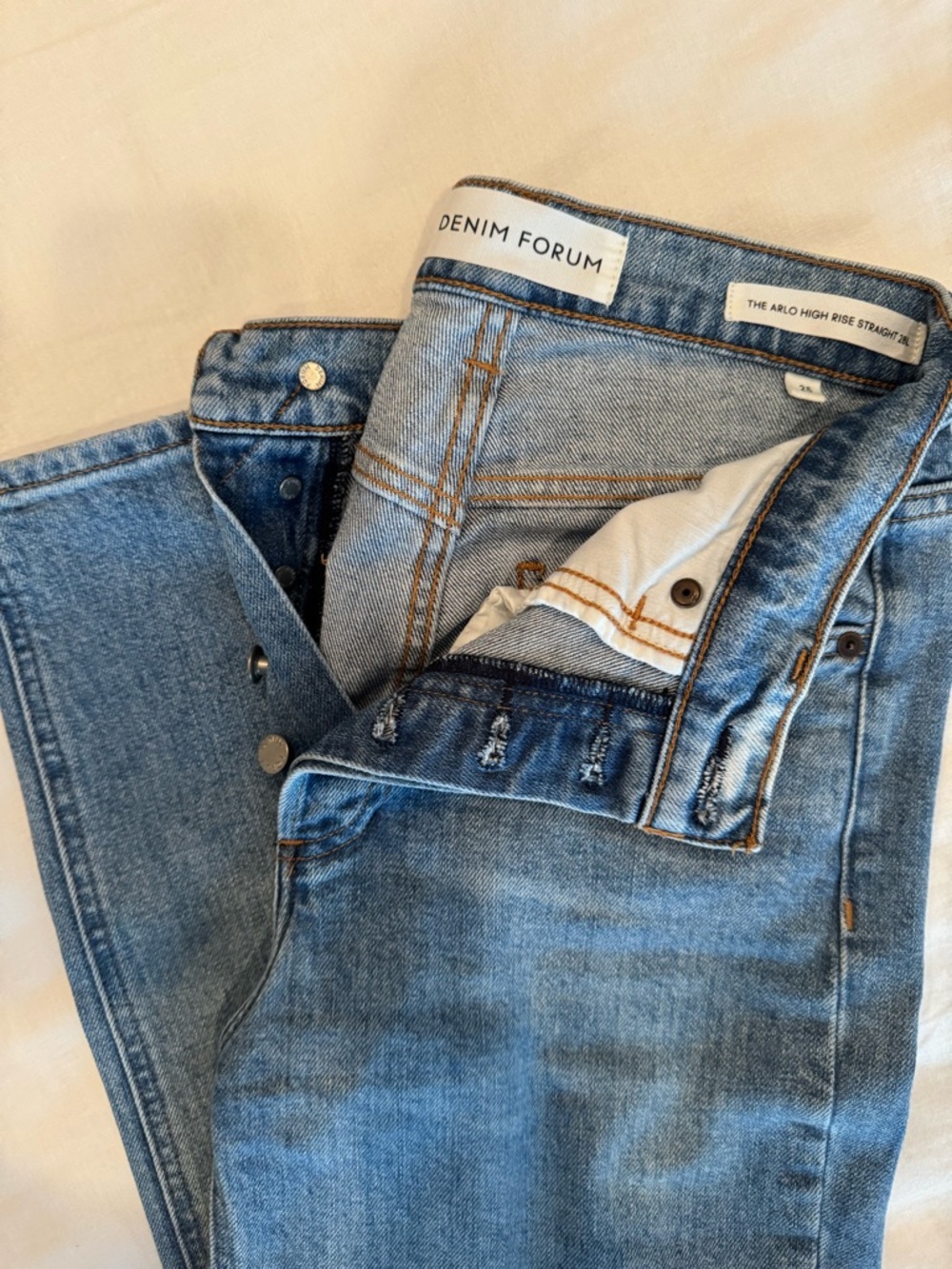 Denim Forum The Arlo High Rise Straight Jean